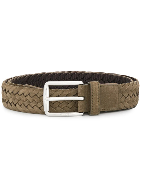  Tod's Woven Buckle Belt - Green 