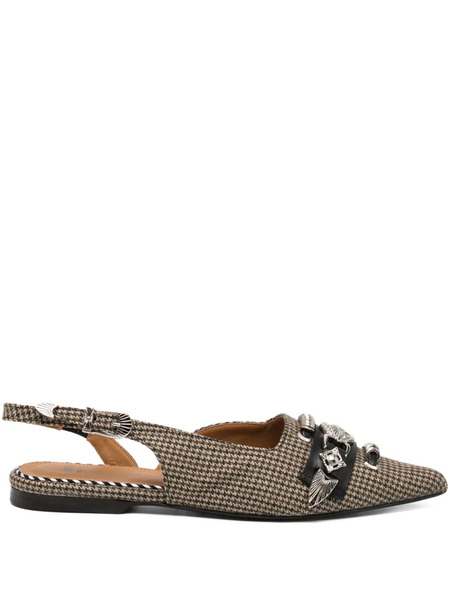  Toga Buckle-embellished Flat Pumps - Brown 