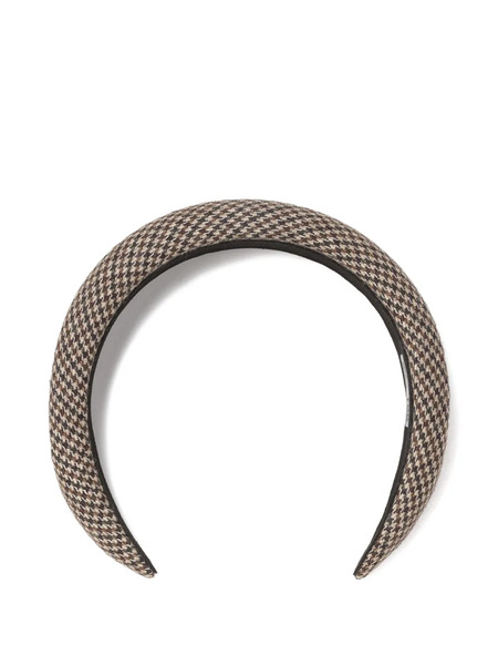  Toga Houndstooth Metal-embellished Headband - Brown 