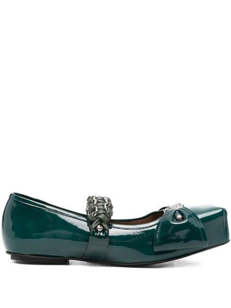  Toga Pulla Bow-embellished Ballet Flats - Green 