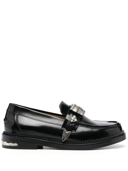  Toga Pulla Buckle-detail Leather Loafers - Black 