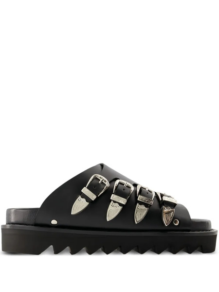  Toga Pulla Buckle-embellished Slides - Black 