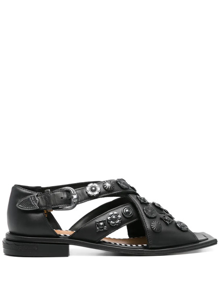  Toga Pulla Cross-strap Sandals - Black 