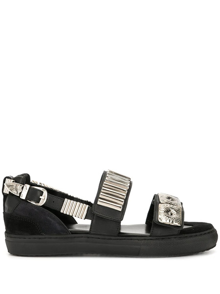  Toga Pulla Embellished Flat Sandals - Black 