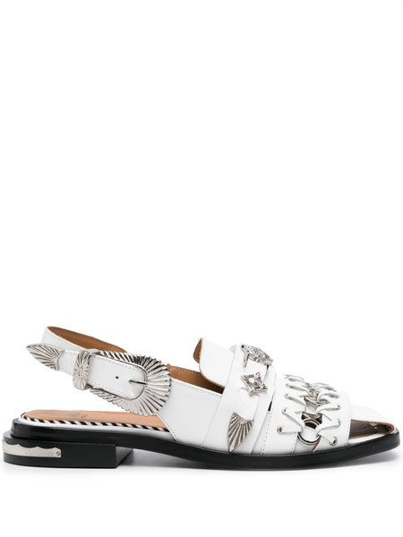  Toga Pulla Embellished Slingback Sandals - White 