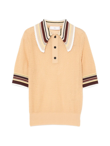  Toga Pulla Lace-knitted Polo Top - Neutrals 