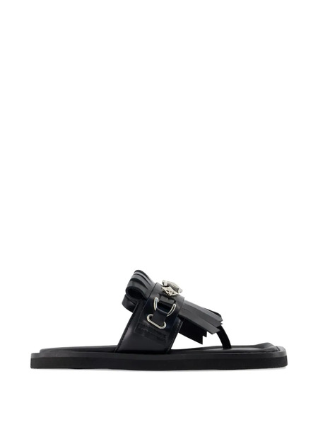  Toga Pulla Tassel-detail Square-toe Sandals - Black 