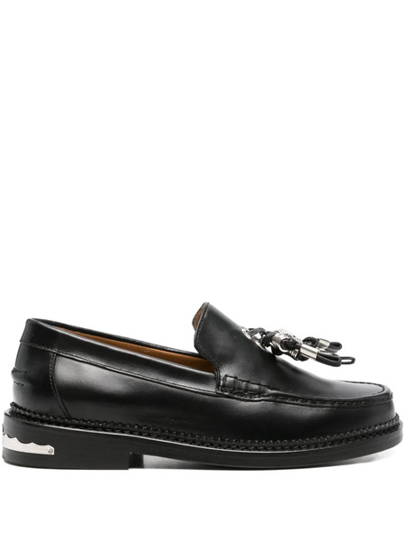  Toga Pulla Tassel-embellished Leather Loafers - Black 
