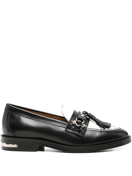  Toga Pulla Tassel-embellished Leather Loafers - Black 