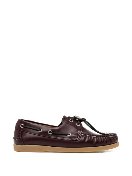  Toga Stitched Leather Loafers - Red 