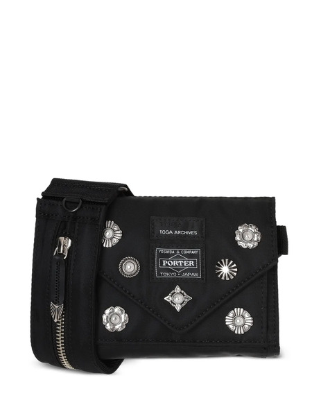  Toga Stud-embellished Messenger Bag - Black 