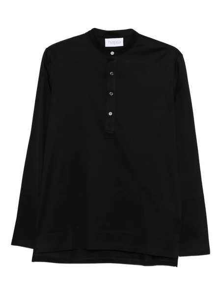  Tokyo Buttoned Long-sleeved Polo Shirt - Black 