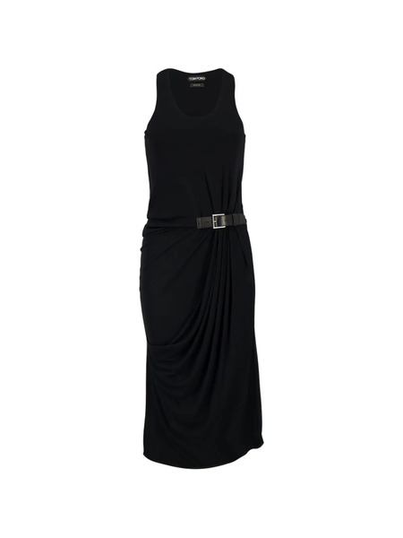  Tom Ford Belted Midi Dress - Black 