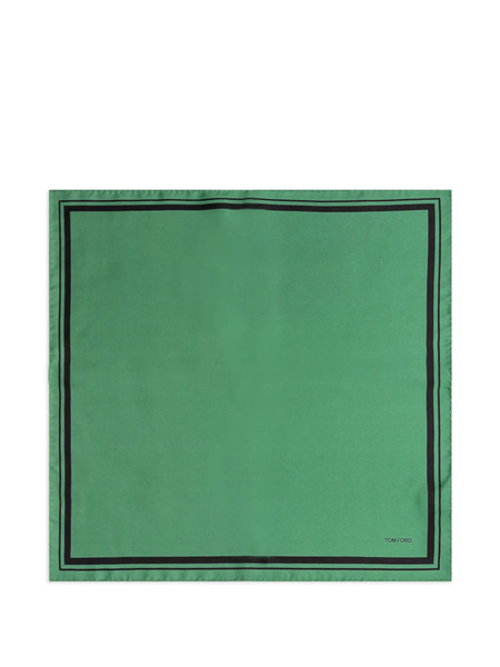  Tom Ford Bordered Pocket Square - Green 