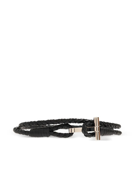  Tom Ford Braided-design T-bar Bracelet - Silver 