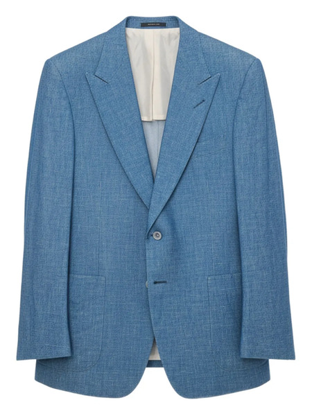  Tom Ford Button Single-breasted Blazer - Blue 