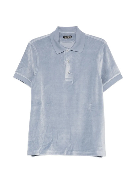  Tom Ford Button-up Polo Shirt - Blue 