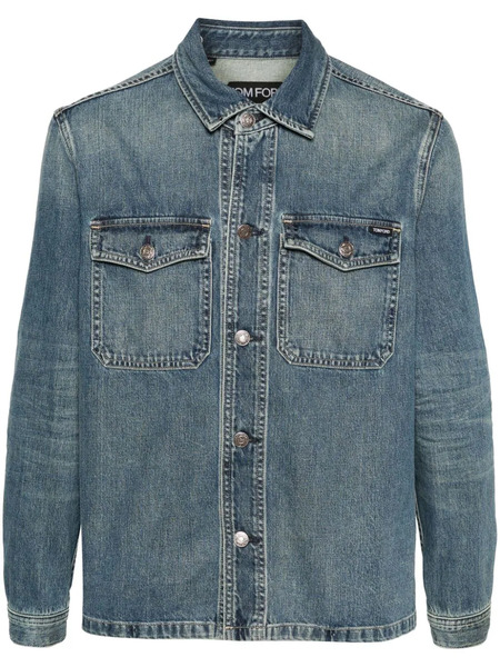  Tom Ford Buttoned Denim Jacket - Blue 