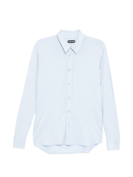 Tom Ford Classic Collar Long-sleeve Shirt - Blue 