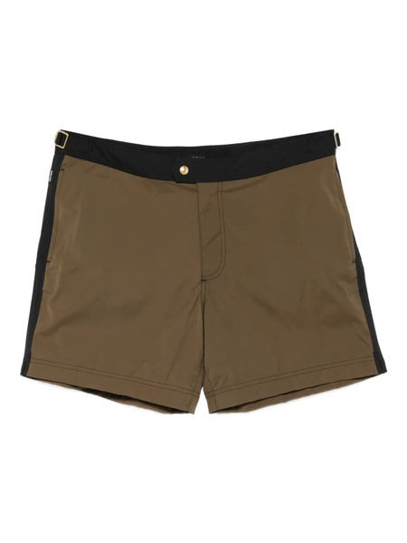  Tom Ford Colourblock Swim Shorts - Green 