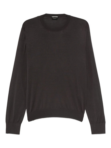  Tom Ford Crew-neck Long-sleeve Sweater - Grey 