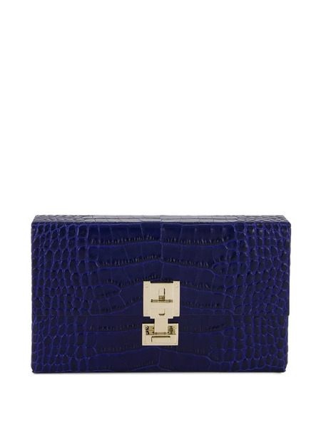  Tom Ford Crocodile-effect Leather Clutch - Blue 
