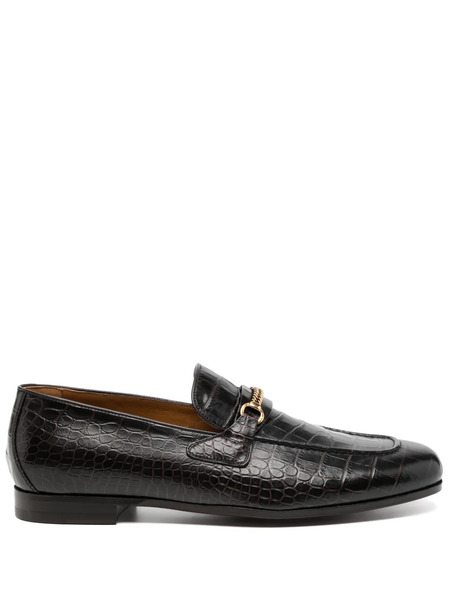  Tom Ford Crocodile-embossed Leather Loafers - Brown 