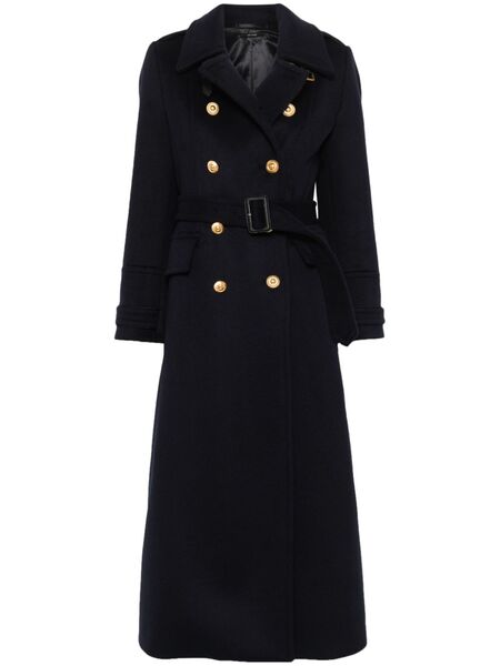 Tom Ford Double-breasted Military Coat - Blue 