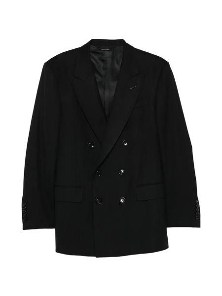  Tom Ford Double-breasted Pinstripe Blazer - Black 