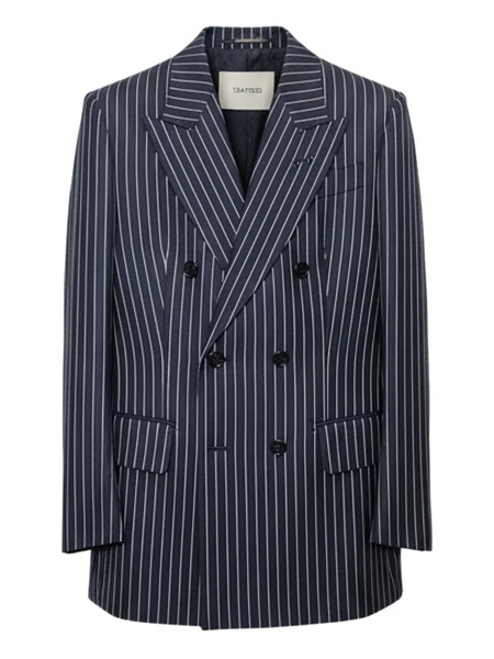  Tom Ford Double-breasted Pinstriped Blazer - Blue 