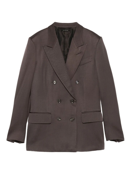  Tom Ford Double-breasted Silk-blend Jacket - Brown 