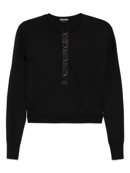  Tom Ford Drop-shoulder Tops - Black 