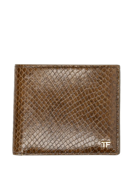  Tom Ford Embossed Leather Wallet - Brown 