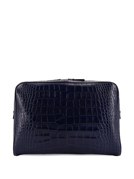  Tom Ford Embossed-leather Zip Laptop Bag - Blue 