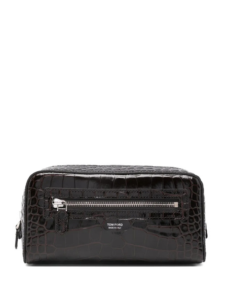  Tom Ford Embosssed Messenger Bag - Black 