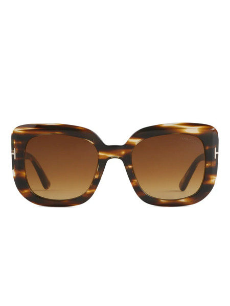  Tom Ford Eyewear Carla Tortoiseshell Square Sunglasses - Brown 