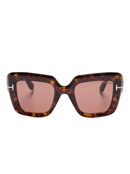  Tom Ford Eyewear Esme Tortoiseshell Sunglasses - Brown 