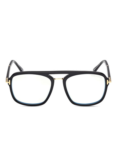  Tom Ford Eyewear Hinge-detail Double-bridge Glasses - Black 