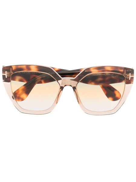  Tom Ford Eyewear Phoebe Oversize Tortoiseshell-arm Sunglasses - Brown 