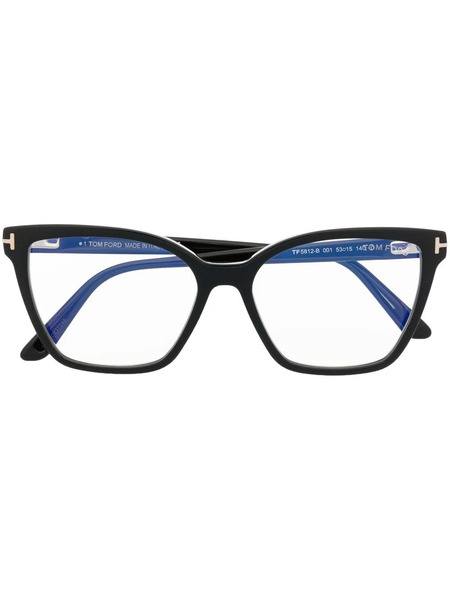  Tom Ford Eyewear Square Eyeglass Frames - Black 