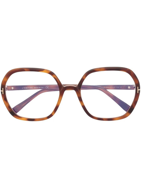  Tom Ford Eyewear Tortoiseshell-frame Oversized Glasses - Brown 