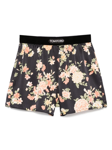  Tom Ford Floral-print Shorts - Black 