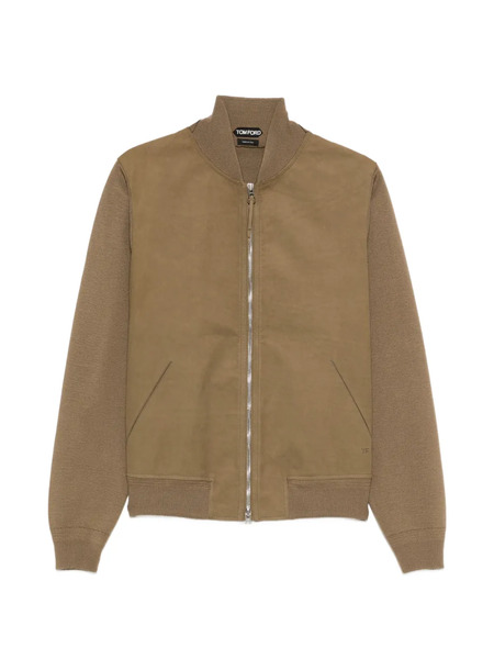  Tom Ford Front Merino Bomber Jacket - Green 