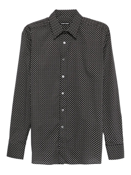  Tom Ford Geometric-print Shirt - Black 