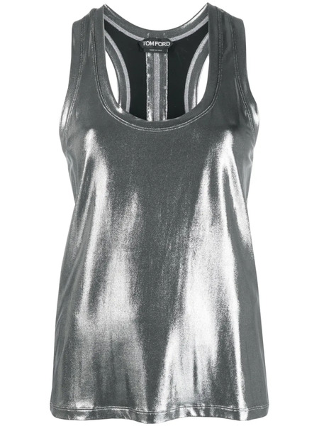  Tom Ford Laminated Tank Top - Silver 