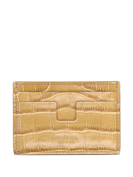  Tom Ford Leather Card Holder - Neutrals 