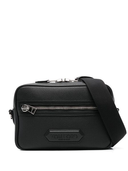  Tom Ford Leather Messenger Bag - Black 