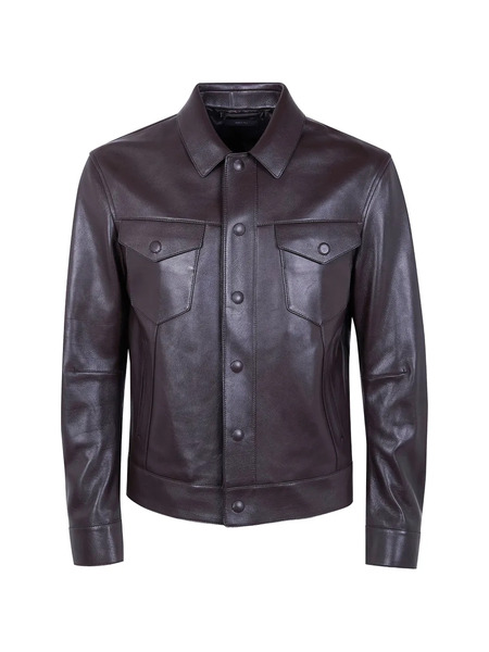  Tom Ford Leather Shirt Jacket - Brown 