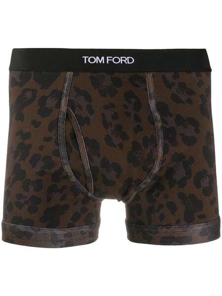  Tom Ford Leopard-print Boxers - Black 
