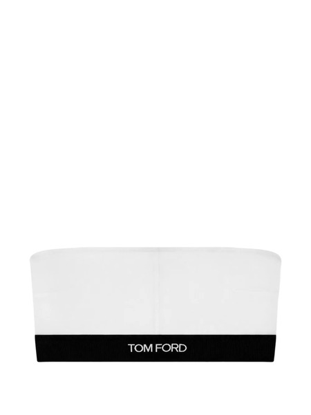  Tom Ford Logo-band Bra - White 